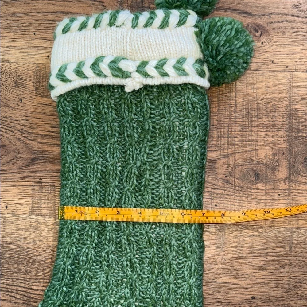 Green and Cream CHRISTMAS decoration boot